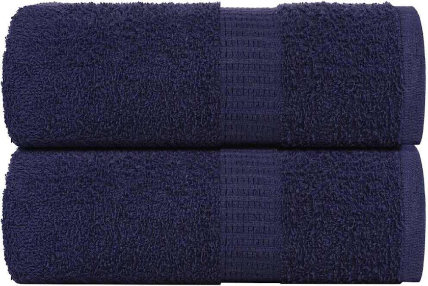 Gjestehåndklær 2 stk marineblå 30x50 cm 360 g/m2 100 % bomull