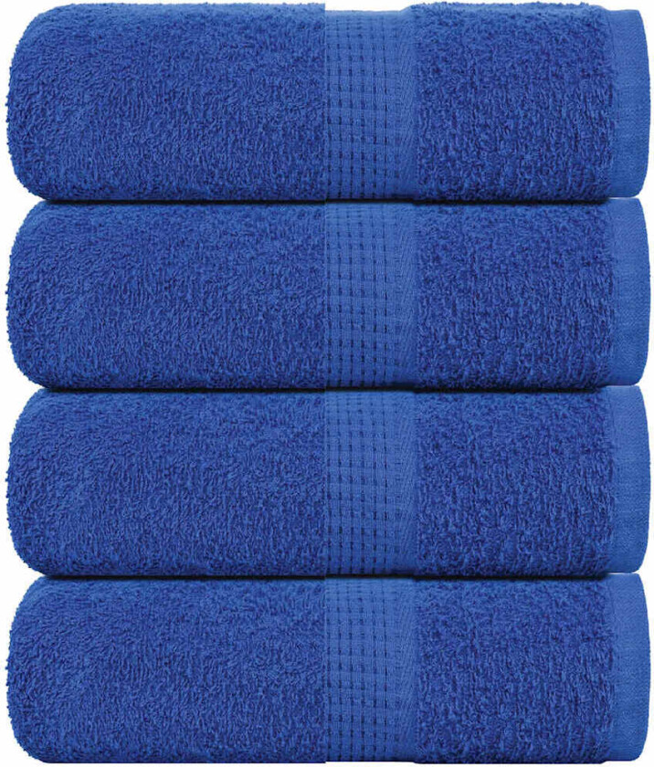 Såpehåndklær 4 stk blå 30x30 cm 360 g/m2 100 % bomull