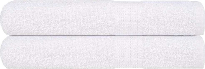Håndklær 2 stk hvit 100x200 cm 360 g/m² 100 % bomull