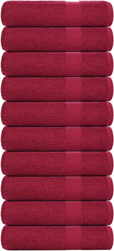 Bilde av Dusjhåndklær 10 stk burgunder 70x140 cm 360 g/m2 100 % bomull