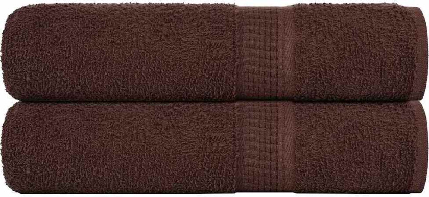Badehåndklær 2 stk brun 100x150 cm 360 g/m2 100 % bomull