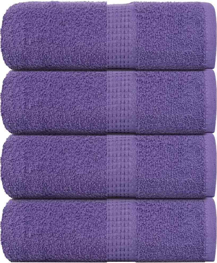 Gjestehåndklær 4 stk lilla 30x50 cm 360 g/m2 100 % bomull