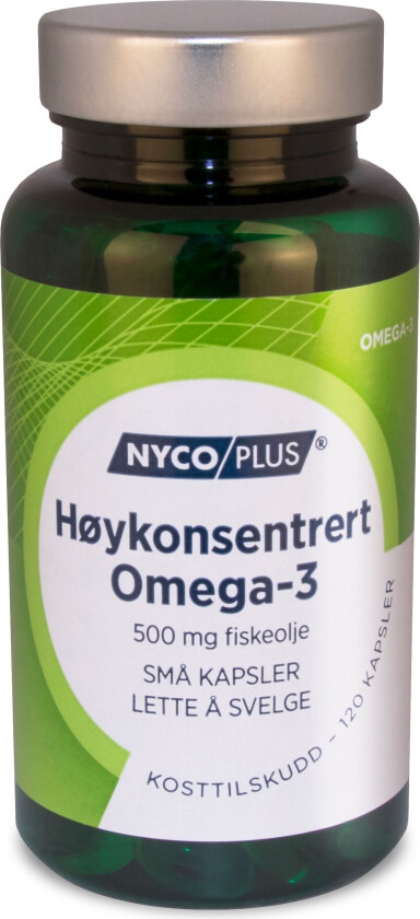 500 mg høykonsentrert omega-3 kapsler, 120 stk.