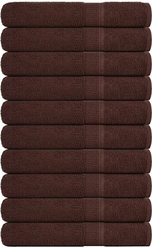 Badstuehåndklær 10 stk brun 80x200 cm 360 g/m2 100 % bomull