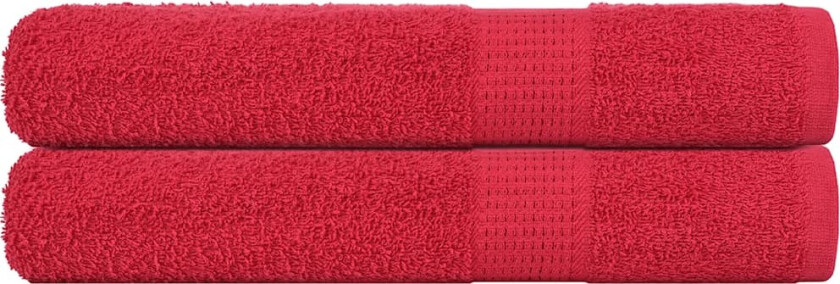 Badstuehåndklær 2 stk rød 80x200 cm 360 g/m2 100 % bomull