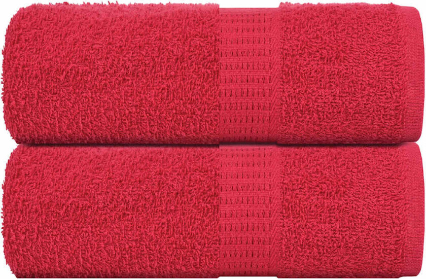 Såpehåndklær 2 stk rød 30x30 cm 360 g/m2 100 % bomull