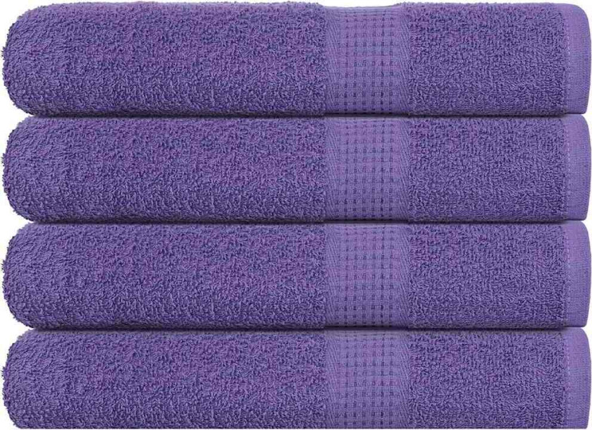 Håndklær 4 stk lilla 100x200 cm 360 g/m² 100 % bomull