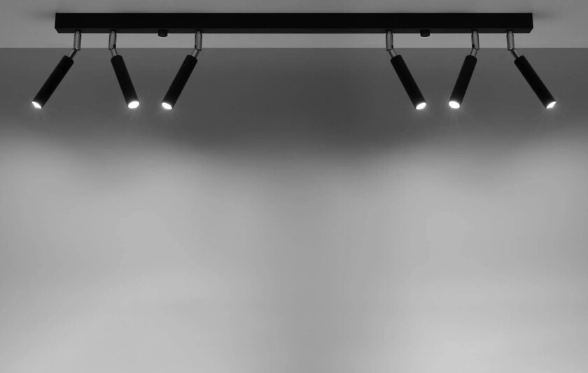 Nicanor downlight svart/krom 6 lk