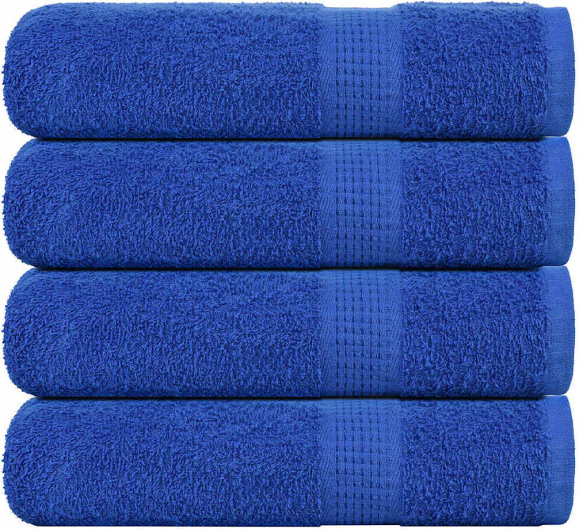 Dusjhåndklær 4 stk blå 70x140 cm 360 g/m2 100 % bomull