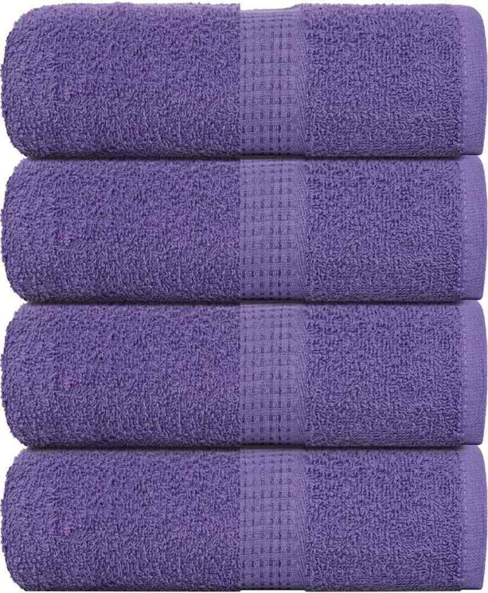 Såpehåndklær 4 stk lilla 30x30 cm 360 g/m2 100 % bomull