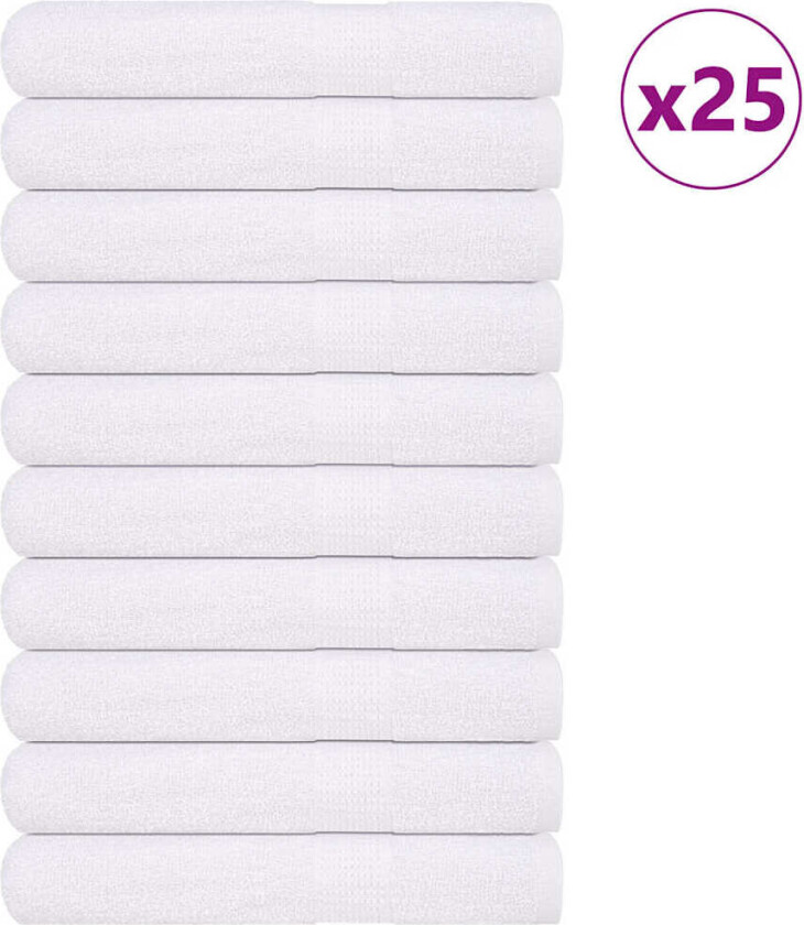 Badstuehåndklær 25 stk hvit 80x200 cm 360 g/m2 100 % bomull