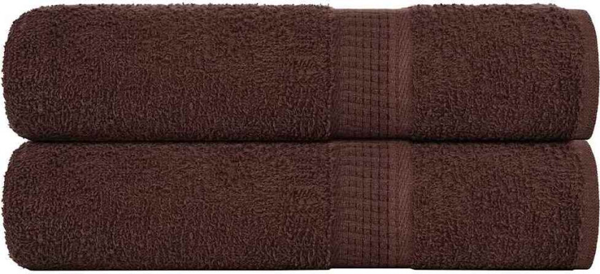 Dusjhåndklær 2 stk brun 70x140 cm 360 g/m2 100 % bomull