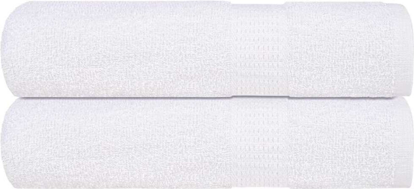 Dusjhåndklær 2 stk hvit 70x140 cm 360 g/m2 100 % bomull