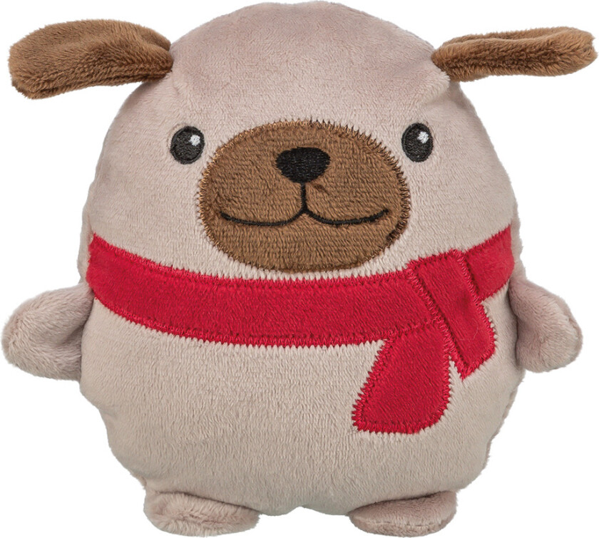 hundeleketøy plysjhund - L 16 x B 14 x H 6 cm