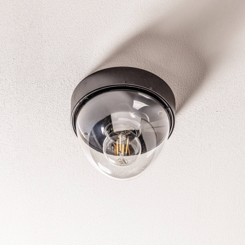 Taklampe Nook med transparent skjerm, svart