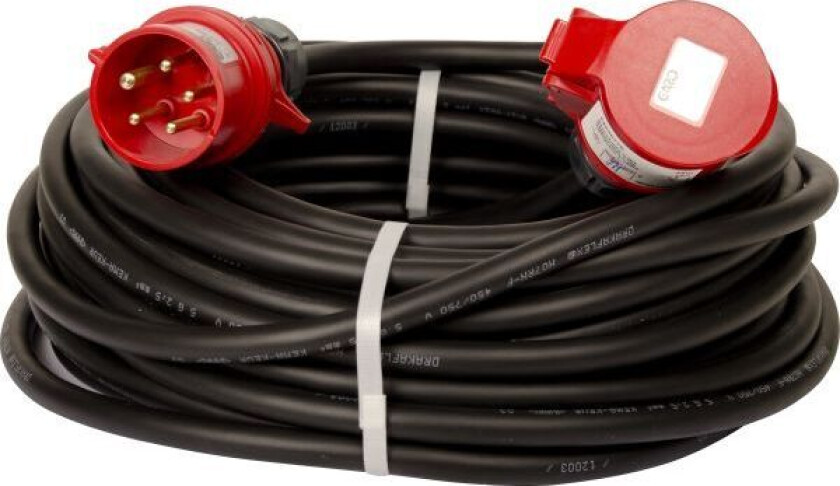 Gelia 010131-25 Skjøteledning 3-fas, 32A, RDOE 5G6 25 m