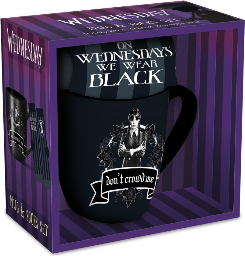 - WEDNESDAY MUG&SOCK SET - Black - UK sizes 3-8 (EU 36-41)