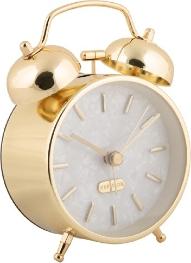 Pearl Glow Retro Vekkerklokke, Ø 8 Cm