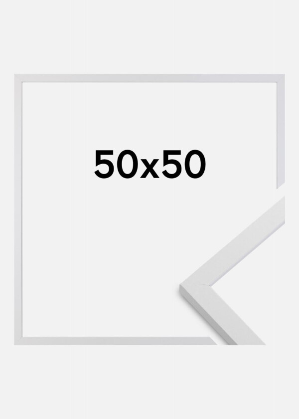 Ramme Trendy Akrylglass Hvit 50x50 Cm
