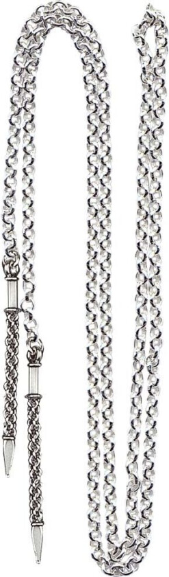 Trekkekjede i 830 oksidert sølv med spyd, 1,1 m