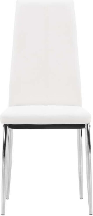 Pastill spisestuestoler PU kunstskinn hvit.