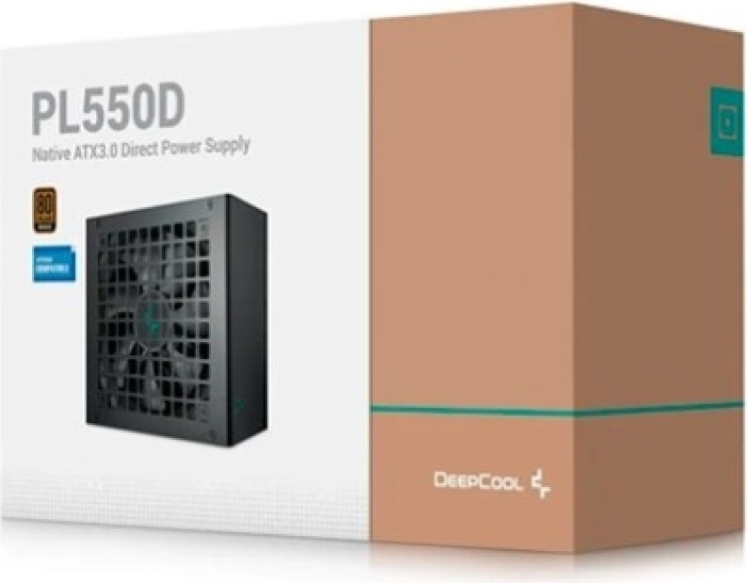 Deepcool Pl550d, 550 W, 100 - 240 V, 50/60 Hz, 8 - 4 A, Aktiv, 100 W