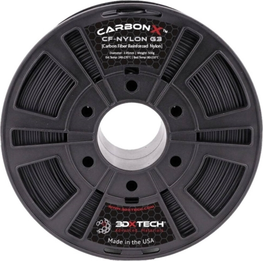 Nyl3030500bk0 Carbonx Cf Polyamid Pa6 Filament Pa Kemisk Bestandig 2.85 Mm 500 G Sort 1 Stk