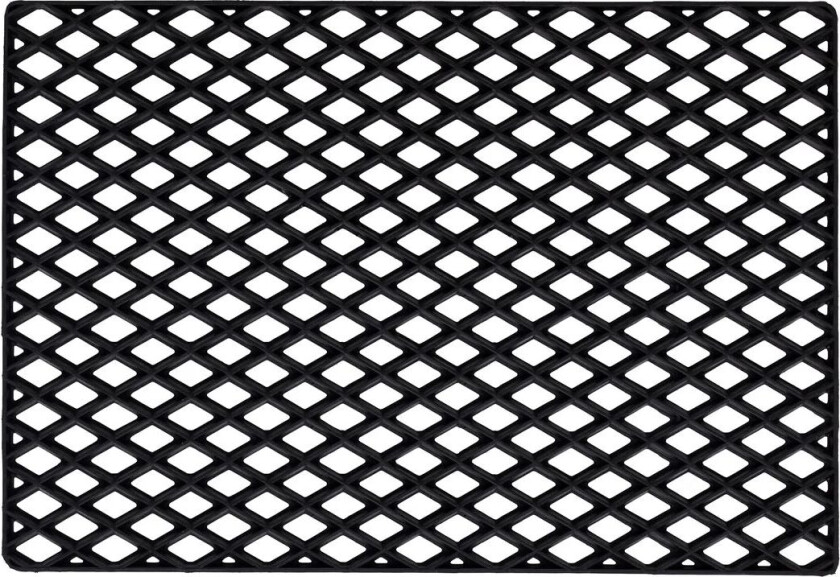 Black grid dørmatte 60 x 90 cm