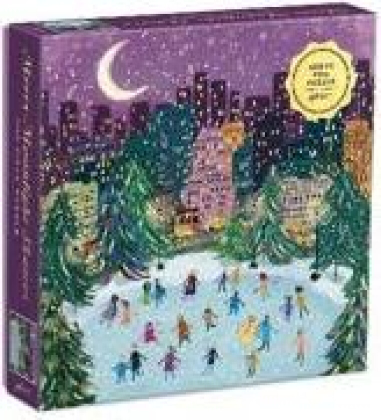 Merry Moonlight Skaters 500 Piece Foil Puzzle