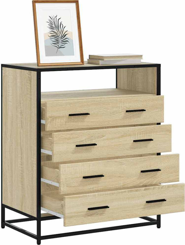 Kommode sonoma eik 70x41x70 cm konstruert tre