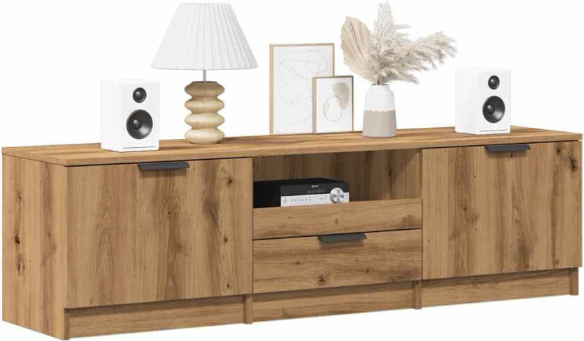 TV-benk artisan eik 140x35x40 cm konstruert tre