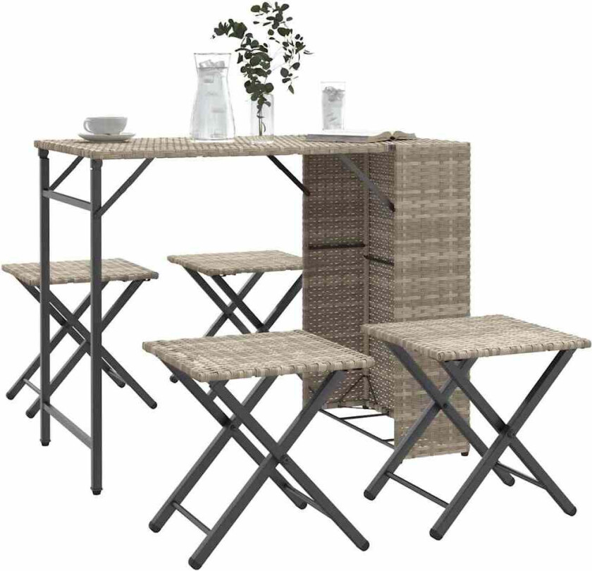 Hagespisegruppe 5 deler lysegrå polyrotting