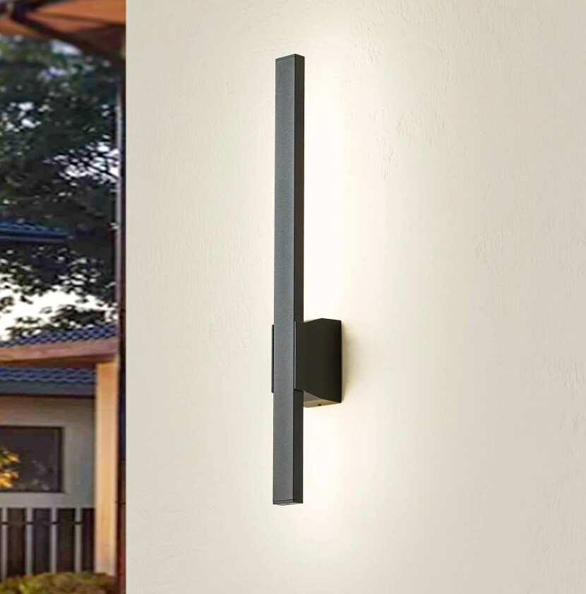 utendørs vegglampe Sakari, 10,5 W, svart, aluminium