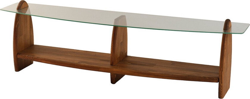 Guinn TV-benk 160 cm - Brun/Transparent