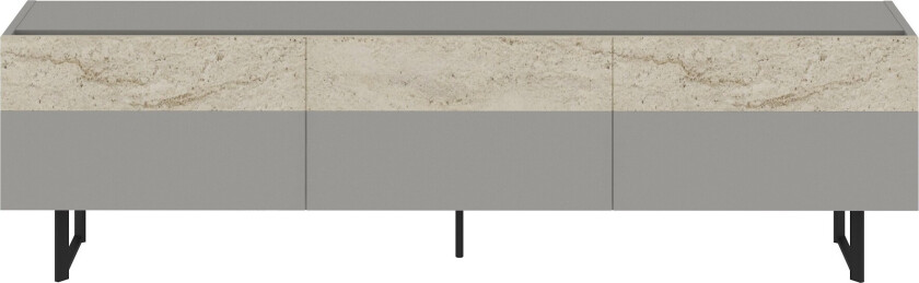 Sign TV-benk 180 cm - Grå/Travertin
