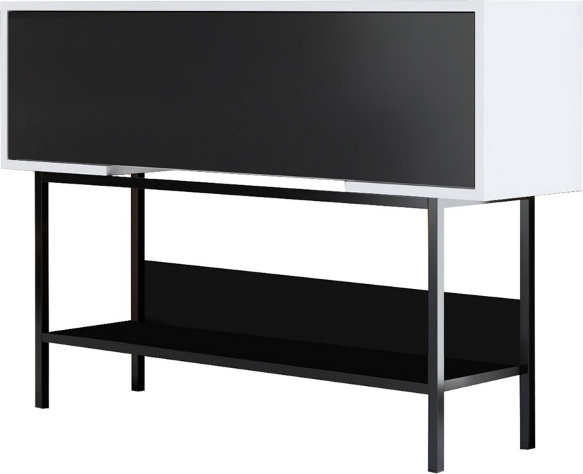 Germaine Kommode 120 cm - Svart/Hvit/Sølv