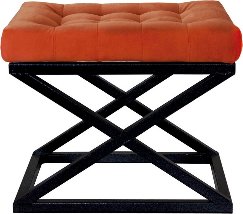 Gillie Sittepuff 40 cm - Svart/Oransje