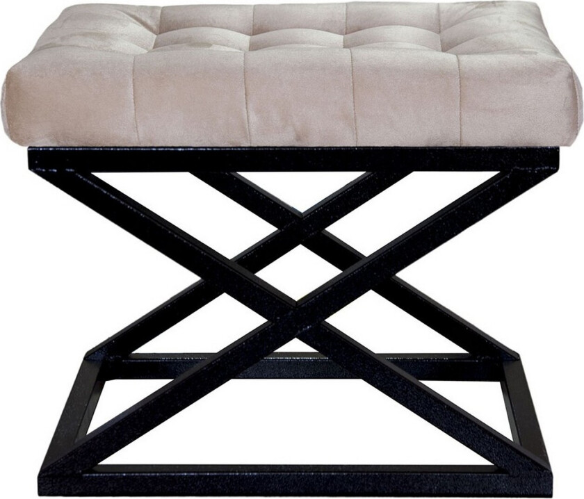 Gillie Sittepuff 40 cm - Svart/Krem