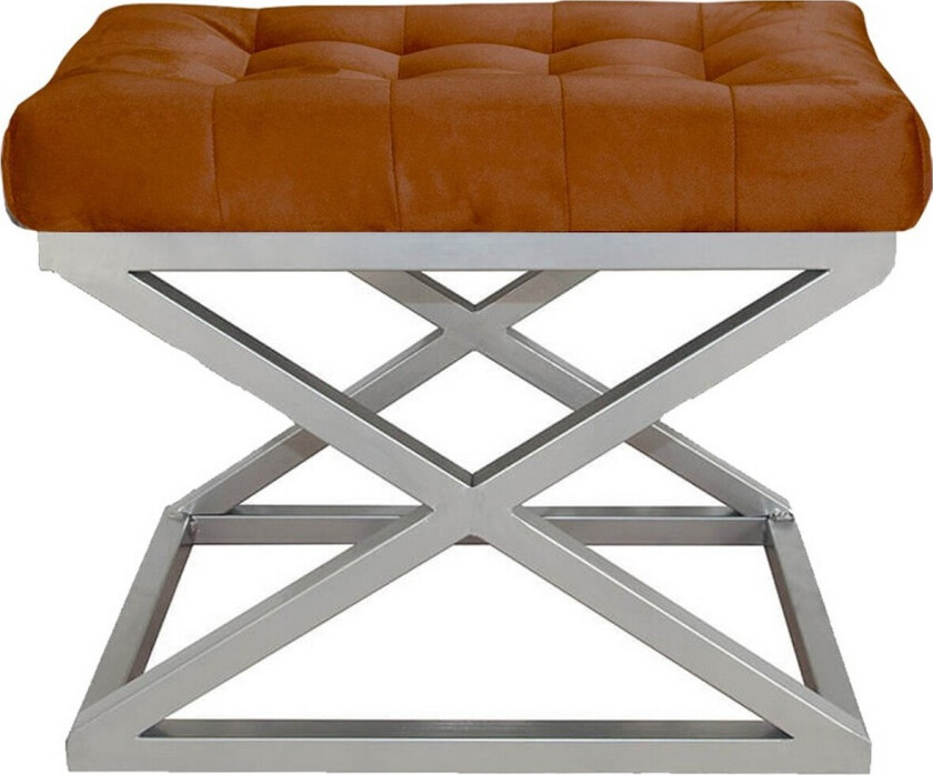 Gillie Sittepuff 40 cm - Sølv/Brun