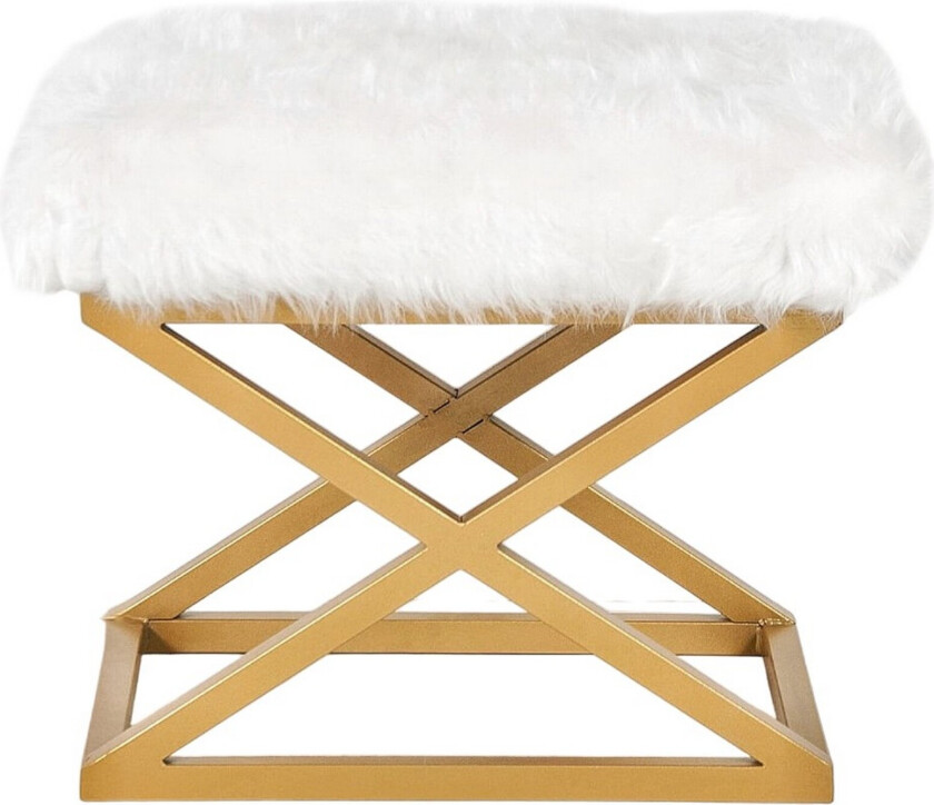 Gillie Sittepuff 40 cm - Gull/Hvit