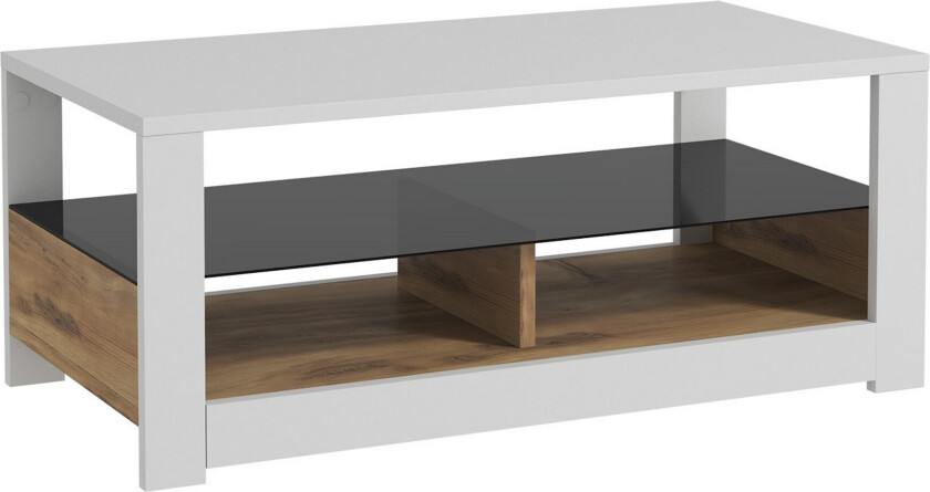 Griselda Sofabord 90 cm - Hvit/Eik