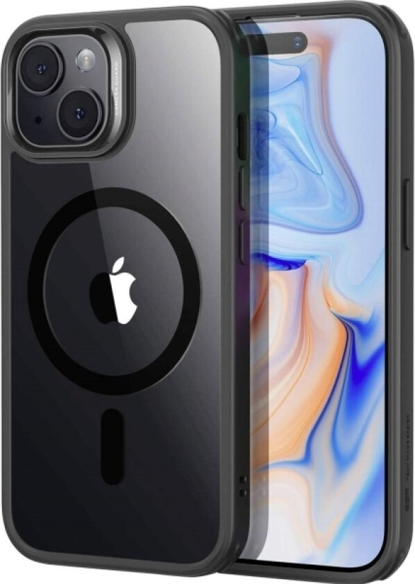 Esr Classic Hybrid Halolock Case Mobiltelefon Backcover Apple Iphone 15 Plus Transparent, Sort Magsafe-Kompatibel