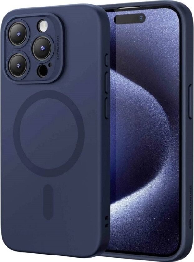 Esr Cloud Soft Halolock Case Mobiltelefon Backcover Apple Iphone 15 Pro Mørkeblå Magsafe-Kompatibel