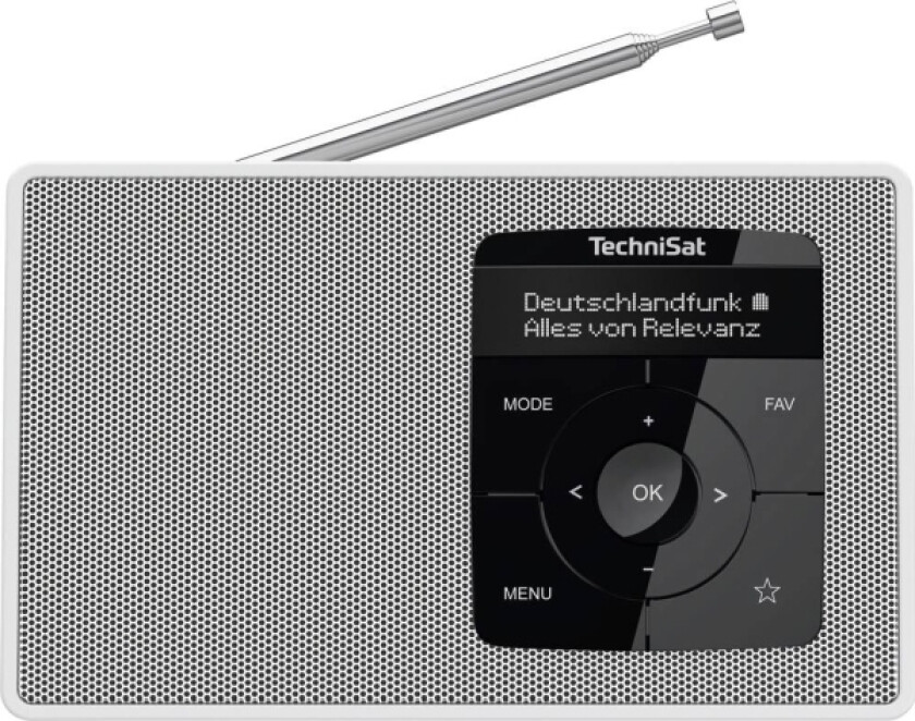 Bordradio Technisat Digitradio 2 Dab+, Fm Vækkefunktion Hvid