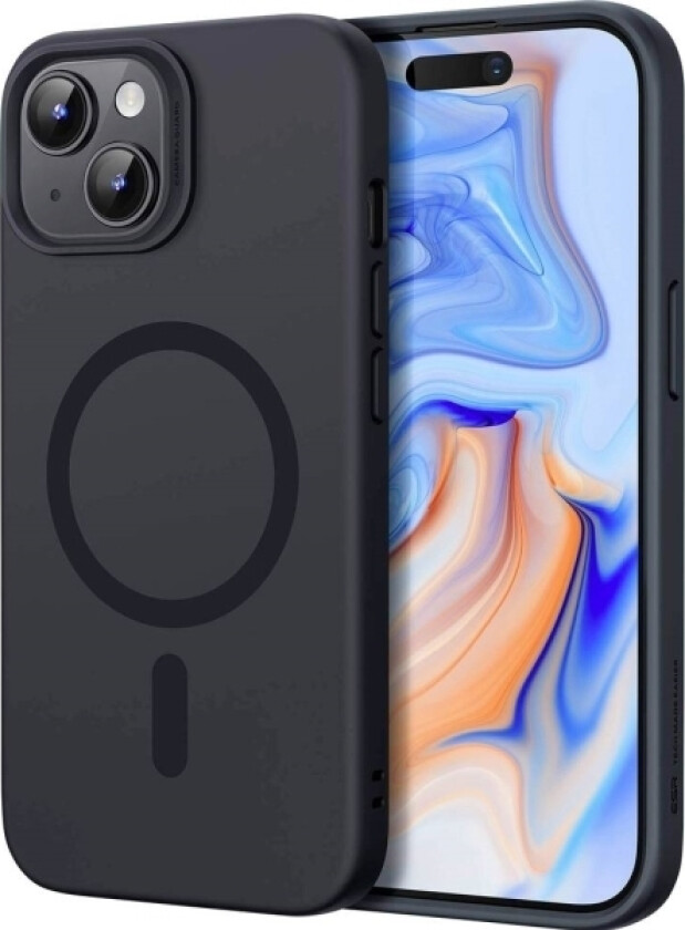 Esr Cloud Soft Halolock Case Mobiltelefon Backcover Apple Iphone 15 Plus Sort Magsafe-Kompatibel