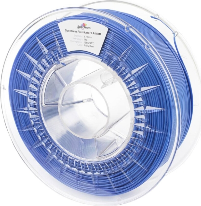 Spectrum Filaments 80237 Pla Matt Filament Pla-Mat Mat 1.75 Mm 1000 Kg/M Navy Blue, Blå (Mat), Marineblå 1 Stk
