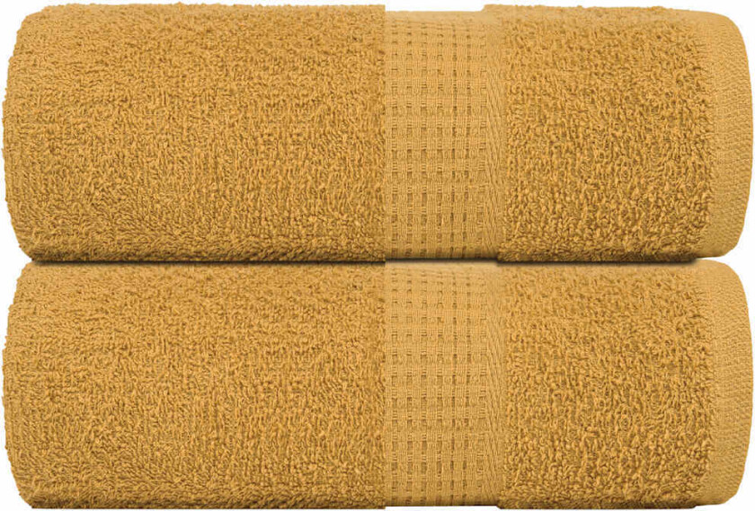 Såpehåndklær 2 stk gull 30x30 cm 360 g/m2 100 % bomull