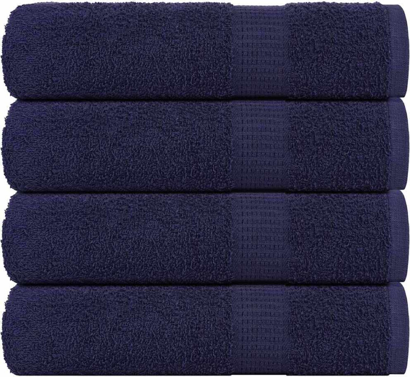 Dusjhåndklær 4 stk marineblå 70x140 cm 360 g/m2 100 % bomull
