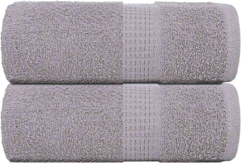 Såpehåndklær 2 stk grå 30x30 cm 360 g/m2 100 % bomull