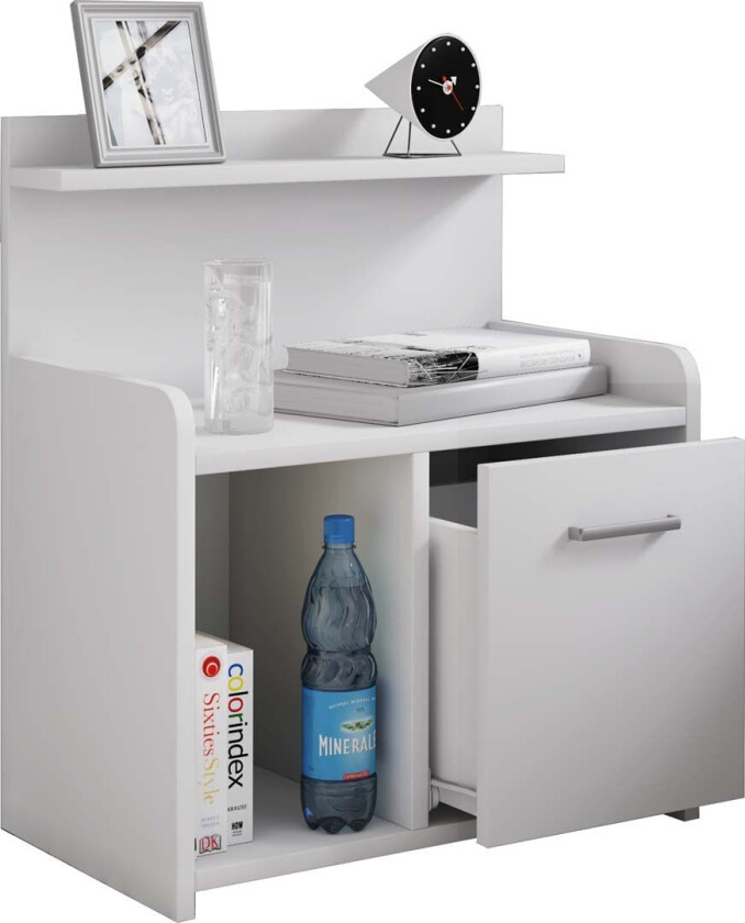 Nilasa nattbord 1 skuff 1 hylle hvit.